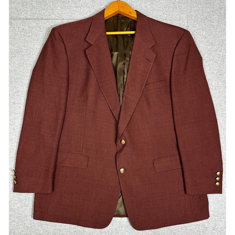 Vintage Jack Nicklaus Tournament Series Blazer 46R Red Gold Button Sport Coat
